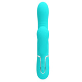 Party Up PAUL Rolling Beads Vibrator - Teal - Teal 22.6 cm USB Rechargeable Thrusting Rabbit Vibrator-BW-500034-1-PU
