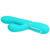 Party Up PAUL Rolling Beads Vibrator - Teal - Teal 22.6 cm USB Rechargeable Thrusting Rabbit Vibrator-BW-500034-1-PU