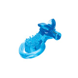 Bodywand Rechargeable Duo Ring with Clit Tickler - Blue USB Rechargeable Vibrating Cock Ring-BW1509