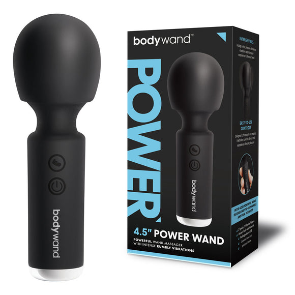 Bodywand 4.5 Power Wand - Black 11.4 cm USB Rechargeable Massager Wand-BW178