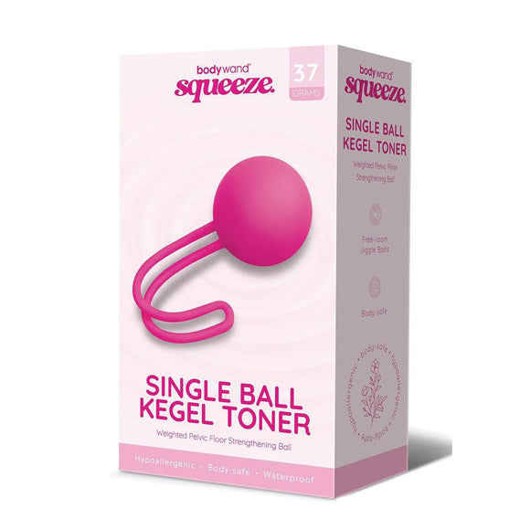 Bodywand Squeeze Single Ball Kegel Toner - Pink Kegel Ball - 37 grams-BW2008
