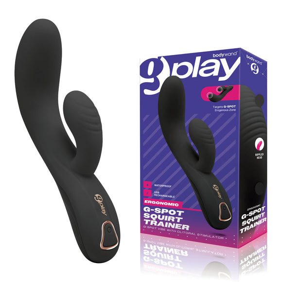 Bodywand G-Play G-Spot Squirt Trainer - Black 19 cm USB Rechargeable Vibrator-BW803