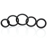 Boneyard Silicone Ring 5 Pcs Kit - Black Cock Rings - Set of 5 Sizes