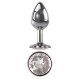 Adam & Eve Clear Gem Anal Plug - Medium - Metallic 8.2 cm Medium Butt Plug with Clear Gem Base-C656 2468