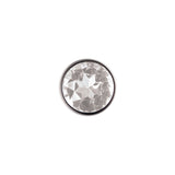 Adam & Eve Clear Gem Anal Plug - Large - Metallic 9.5 cm Large Butt Plug with Clear Gem Base