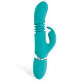 Adam & Eve Eves Rechargeable Thrusting Rabbit - Green 22.9 cm (9) USB Rechargeable Thrusting Rabbit Vibrator-C706 5000