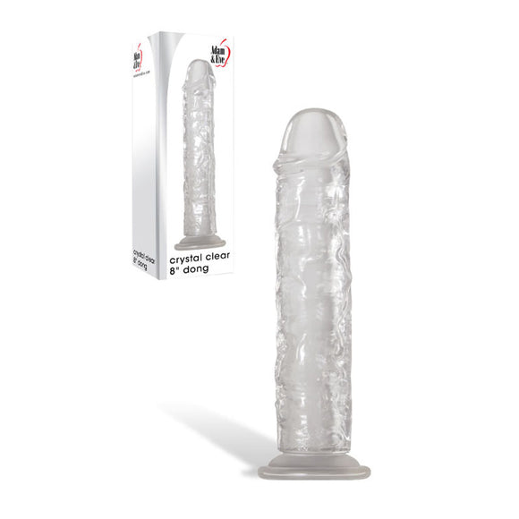 Adam & Eve Crystal Clear 8 Dong - Clear 20.3 cm Dong-C824 2400