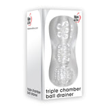 Adam & Eve Triple Chamber Ball Drainer - Clear Masturbator Sleeve-C839 2400