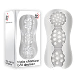 Adam & Eve Triple Chamber Ball Drainer - Clear Masturbator Sleeve-C839 2400