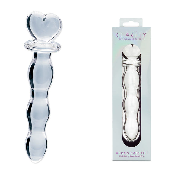 Clarity - Heras Cascade - Clear 15 cm Glass Dildo-CLA-22