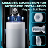 CyberSkin The Titan - Black USB Rechargeable Thrusting & Vibrating Auto Masturbator with Heater-CS-BT-BLK