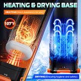 CyberSkin The Titan - Black USB Rechargeable Thrusting & Vibrating Auto Masturbator with Heater-CS-BT-BLK