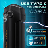 CyberSkin The Titan - Black USB Rechargeable Thrusting & Vibrating Auto Masturbator with Heater-CS-BT-BLK