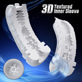 CyberSkin The Warrior - Black USB Rechargeable Sucking & Vibrating Auto Masturbator-CS-BW-BLK