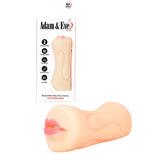 Adam & Eve Bang & Blow Deep Throat Stroker - Flesh Vagina & Mouth Dual Ended Stroker-E073 1000