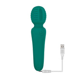 Adam & Eve Petite Private Pleasure Wand - Green 14.8 cm USB Rechargeable Massager Wand-E194 4500
