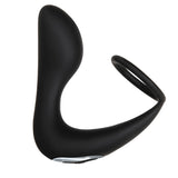 Adam & Eve Adams Rechargeable Prostate Pleaser & C-Ring - Black USB Rechargeable Anal Plug with Cock Ring-E196 8000