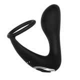Adam & Eve Adams Rechargeable Prostate Pleaser & C-Ring - Black USB Rechargeable Anal Plug with Cock Ring-E196 8000