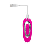 Adam & Eve Rechargeable Dual Entry Vibe - Pink USB Rechargeable Vibrator with Remote Control-E504 6200