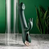 Evolved RABBIT TAP TAP - Green 25 cm USB Rechargeable Rabbit Vibrator with Tapping Tip-EN-RS-5643-2