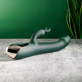 Evolved RABBIT TAP TAP - Green 25 cm USB Rechargeable Rabbit Vibrator with Tapping Tip-EN-RS-5643-2