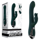 Evolved RABBIT TAP TAP - Green 25 cm USB Rechargeable Rabbit Vibrator with Tapping Tip-EN-RS-5643-2