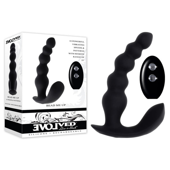 Evolved BEAD ME UP - Black 16.8 cm USB Rechargeable Vibrating Anal Beads with Wireless Remote-EN-RS-5681-2