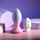 Evolved PARADISE PLUG - Pink/Purple 10.5 cm USB Rechargeable Vibrating Butt Plug with Wireless Remote-EN-RS-5704-2