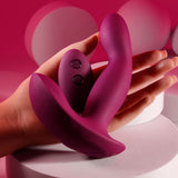 Evolved COME ON OVER - Burgundy Red 15.9 cm USB Rechargeable Vibrator with Wireless Remote-EN-RS-5810-2