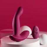 Evolved COME ON OVER - Burgundy Red 15.9 cm USB Rechargeable Vibrator with Wireless Remote-EN-RS-5810-2