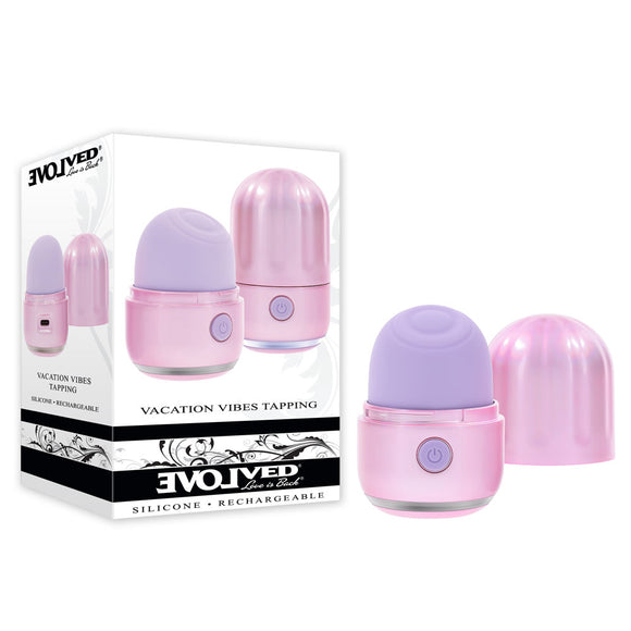 Evolved VACATION VIBES - TAPPING - Pink 8.5 cm USB Rechargeable Tapping Stimulator-EN-RS-5988-2