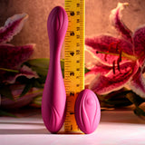 Evolved CHERRY POSE - Pink 16.1 cm USB Rechargeable Flexible & Posable Vibrator with Remote-EN-RS-6183-2