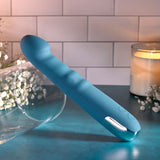 Evolved QUEEN OF ALL TRADES - Blue 22.6 cm USB Rechargeable Thrusting & Rotating Vibrator-EN-RS-6305-2