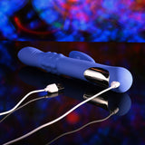 Evolved POP GOES THE O - Purple 24.7 cm USB Rechargeable Thrusting & Bulging Rabbit Vibrator-EN-RS-6510-2