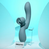 Evolved TAKE YOUR FLICK - Grey 24.1 cm USB Rechargeable Vibrator with Flicking Clitoral Stimulator-EN-RS-6541-2
