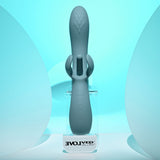 Evolved TAKE YOUR FLICK - Grey 24.1 cm USB Rechargeable Vibrator with Flicking Clitoral Stimulator-EN-RS-6541-2