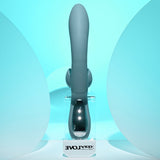 Evolved TAKE YOUR FLICK - Grey 24.1 cm USB Rechargeable Vibrator with Flicking Clitoral Stimulator-EN-RS-6541-2