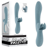 Evolved TAKE YOUR FLICK - Grey 24.1 cm USB Rechargeable Vibrator with Flicking Clitoral Stimulator-EN-RS-6541-2