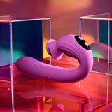Evolved DEEP ECSTASY - Purple 16.5 cm USB Rechargeable Thrusting and Tapping Vibrator