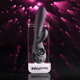 Evolved BLACK MAGIC - Black 20 cm USB Rechargeable Rabbit Vibrator with LED Screen
