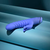 Evolved KNOCK KNOCK - Purple 22.9 cm USB Rechargeable Rabbit Vibrator with Flicking Head