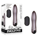 Evolved Travel-Gasm - Gray 9 cm USB Rechargeable Bullet with Travel Case-EN-RS-7693-2