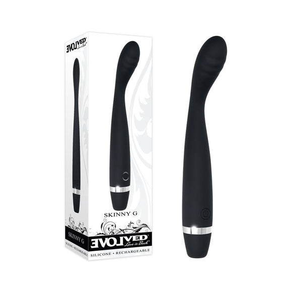Evolved Skinny G - Black 17.8 cm USB Rechargeable Vibrator-EN-RS-8683-2