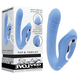 Evolved TAP & THRUST - Blue USB Rechargeable Dual Vibrator-EN-RS-9222-2