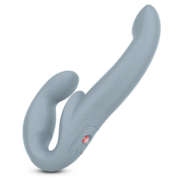 Fun Factory SHARE VIBE PRO cool grey - Grey USB Rechargeable Strapless Strap-On-FF000881LR01