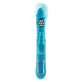 Adam & Eve THRUSTING TRIPLE JOY RABBIT - Teal 25.4 cm USB Rechargeable Rabbit Vibrator with Anal Probe-G117 4600
