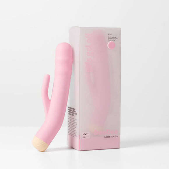 Girls Get Off - DeeDee - Pink 19 cm USB Rechargeable Thrusting Rabbit Vibrator-GGODD-2