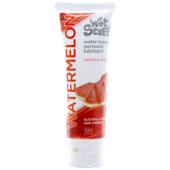 Wet Stuff Watermelon - 100g Tube - Watermelon Flavoured Water Based Lubricant - 100 gram Tube-GW40244
