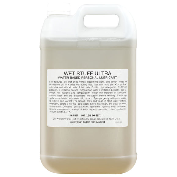 Wet Stuff Ultra - 5 kg - Water Based Lubricant - 5 kg Bottle-GW90100