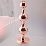 Gender X GOLD DIGGER Large - Rose Gold Large Butt Plug with Black Gem Base-GX-BP-9147-2